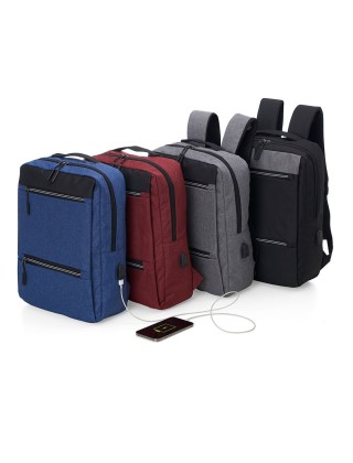 Mochila de Nylon USB 21L Personalizada - 01326