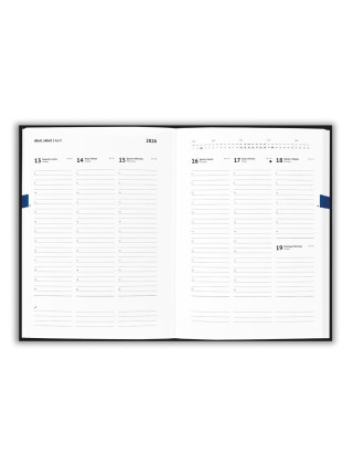 Agenda B5 em couro sintético com fecho magnético Personalizada  - 66058
