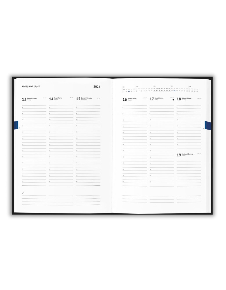 Agenda B5 em couro sintético com fecho magnético Personalizada  - 66058