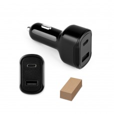 97189 – Adaptador Veicular Personalizado Dirac USB-A e USB-C em rABS