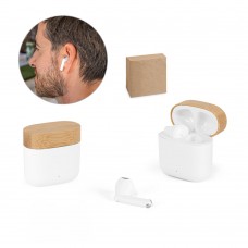 97193 – Fone de Ouvido Wireless Personalizado Cobain em ABS Reciclado e Bambu