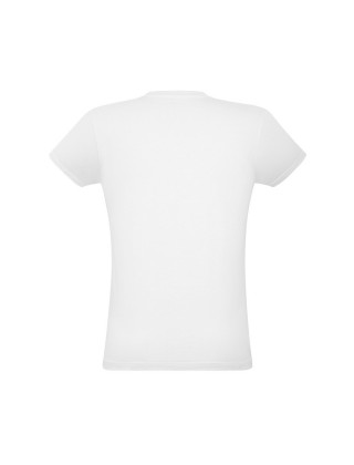 Camiseta branca personalizada unissex em algodão com fio penteado - 30501
