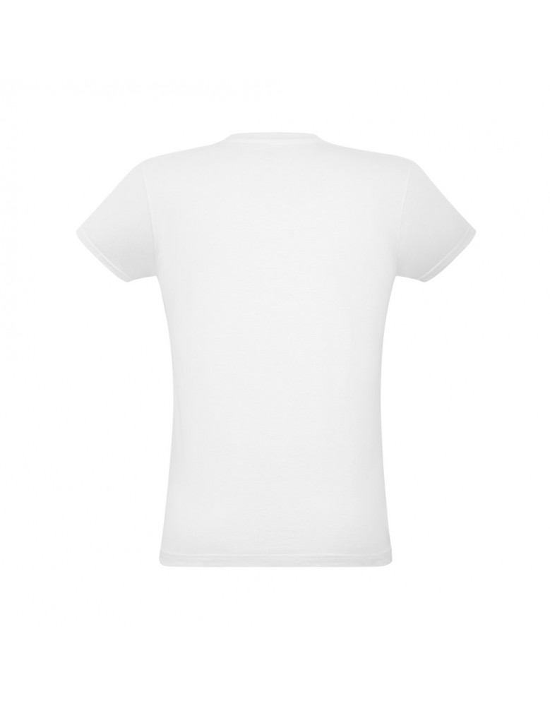 Camiseta branca personalizada unissex em algodão com fio penteado - 30501