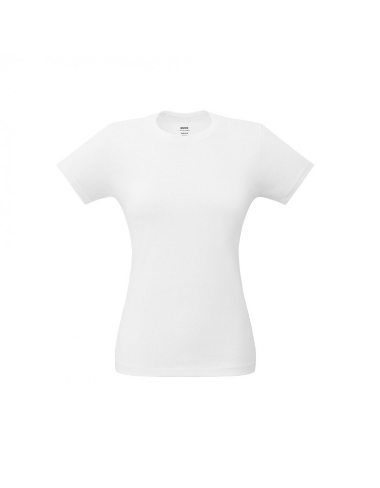 Camiseta feminina branca em algodão personalizada - 30507