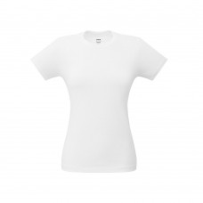 Camiseta feminina personalizada branca em algodão - 30511