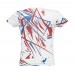 Camiseta branca personalizada unissex em polyester - 30513