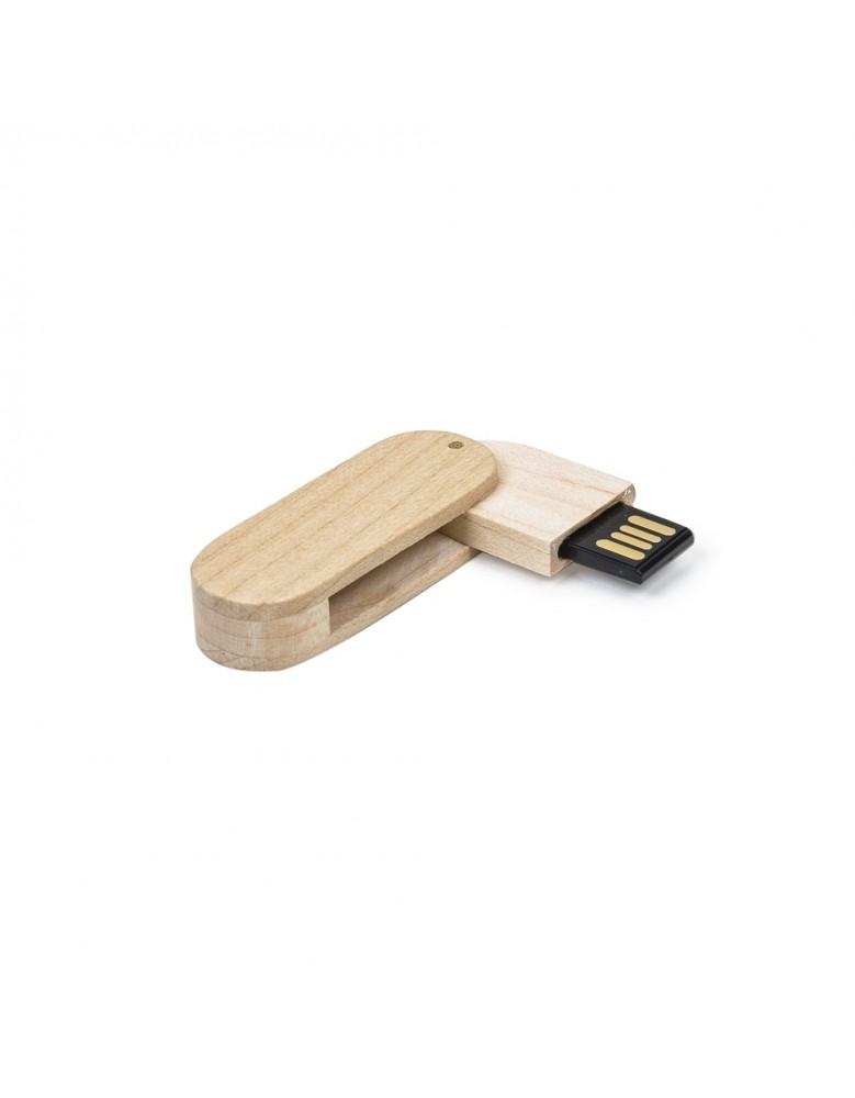 Pen Drive Bambu Giratório 4GB/8GB/16GB/32GB Personalizado - 00033