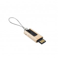 Pen Drive Retrátil Madeira 4GB Personalizado - 035