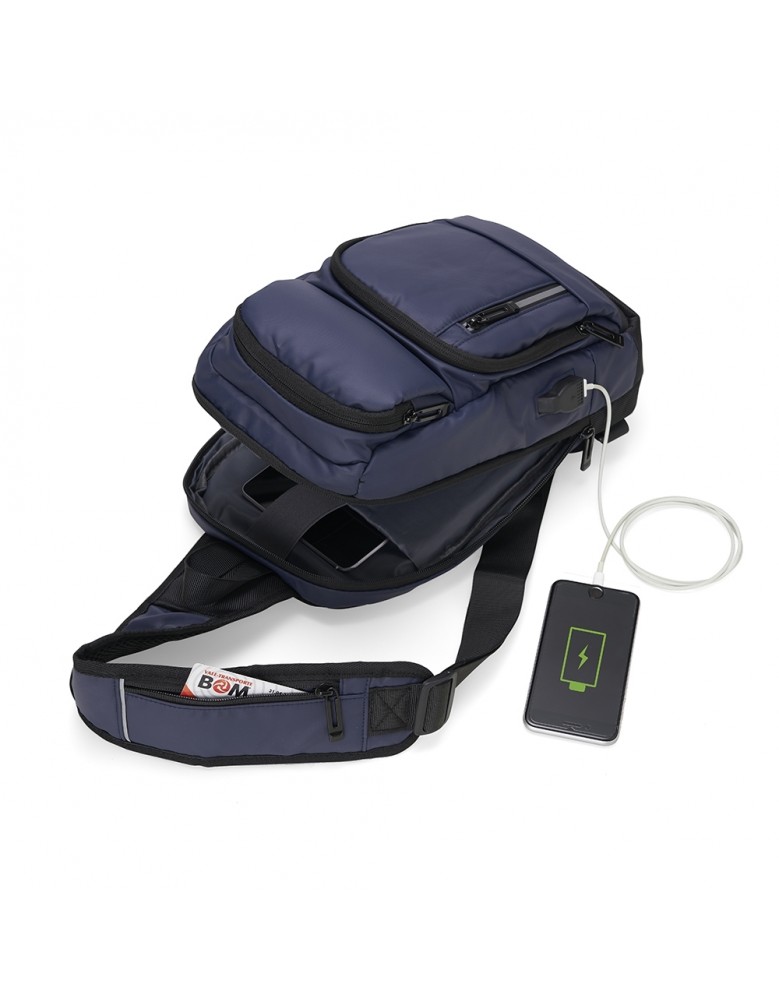 Mochila de Ombro USB Personalizada - 04059