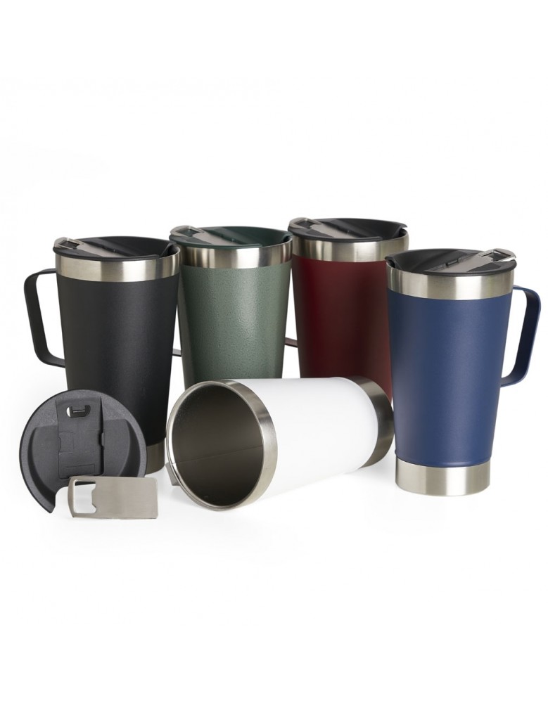 Caneca Térmica Inox com Abridor 500ml Personalizada - 04082