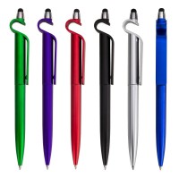 Caneta Plástica Touch com Suporte Personalizada - 13499B