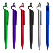 Caneta Plástica Touch com Suporte Personalizada - 13499B