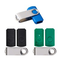 Carcaça Pen Drive Giratório Brilhante Personalizada - 13960BR