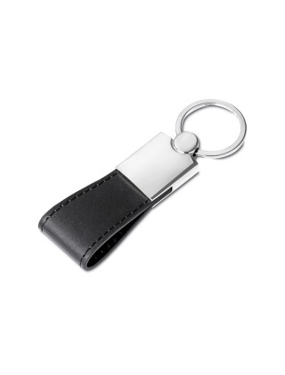 Chaveiro Metal com Couro Personalizado - 14501