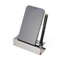 Porta Cartão Inox com Suporte Para Canetas Personalizado - 14599