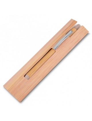Caneta Ecológica de Bambu com Estojo Personalizada - 14672
