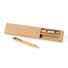 Kit Ecológico Caneta e Lapiseira Bambu Personalizado - 14681