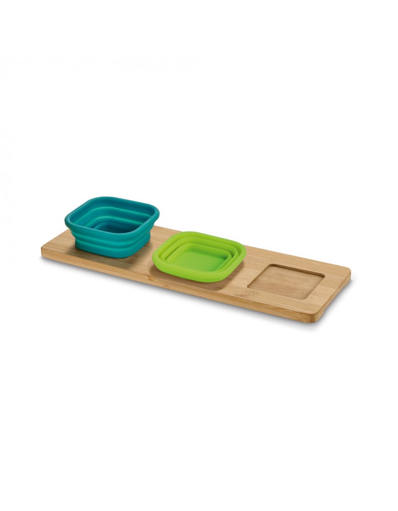 Base de mesa em bambu com 3 potes Personalizada - 93885