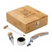 Conjunto para vinho em bambu e zinco Personalizado - 94190