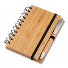 Bloco de Anotações Bambu com Caneta Personalizado - 14660