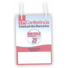 Crachá Personalizados para Eventos com cordão  - CR0068