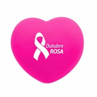Anti-Stress  em formato de coração personalizado Para Outubro Rosa - ST007  