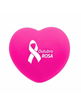 Anti-Stress  em formato de coração personalizado Para Outubro Rosa - ST007  