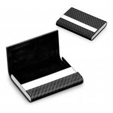 Porta cartões em metal e couro sintético Personalizado - 93280