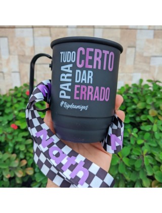 Caneca de aluminio para chopp e cerveja com Tirante personalizada 850ml - G01-12