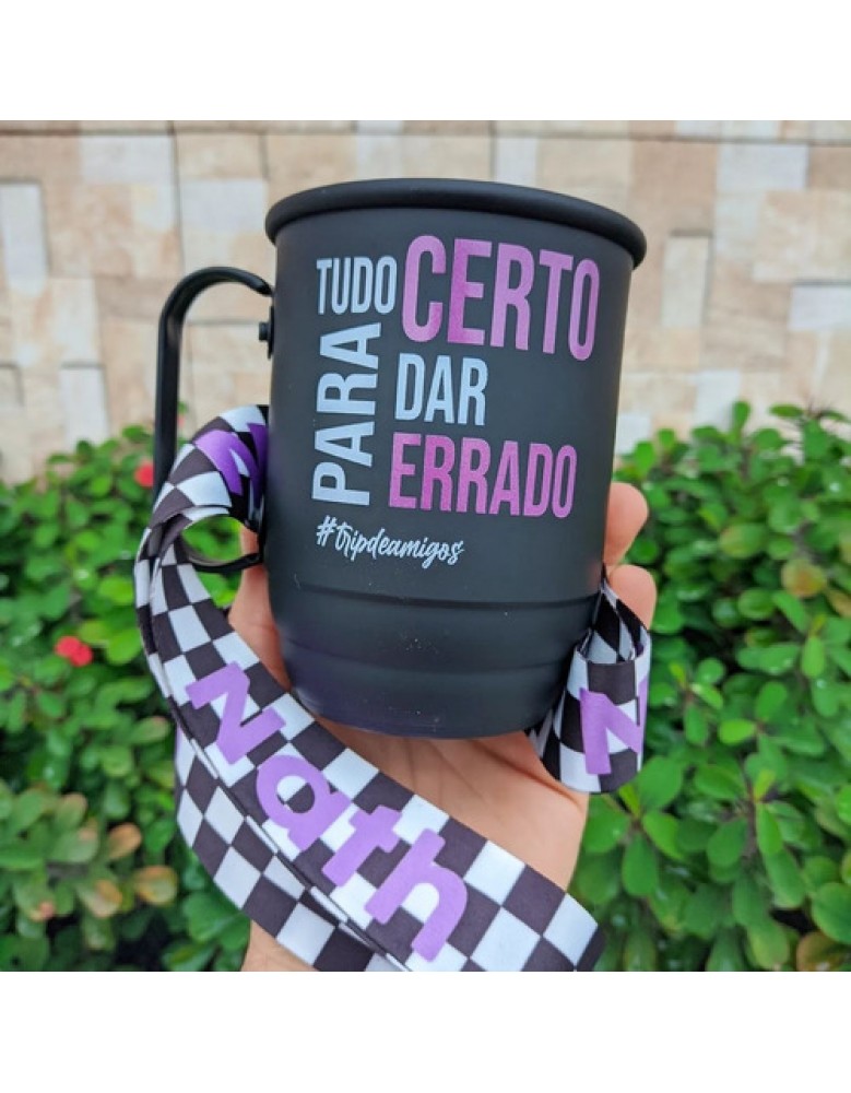 Caneca de aluminio para chopp e cerveja com Tirante personalizada 850ml - G01-12