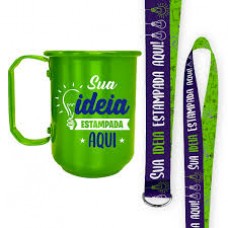 Caneca de aluminio para chopp e cerveja com Tirante personalizada 350ml - G01-11