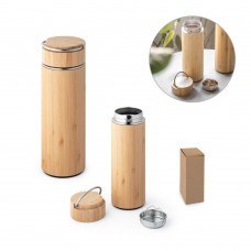 Squeeze em bambu e aço inox 440 ml Personalizada - 94239