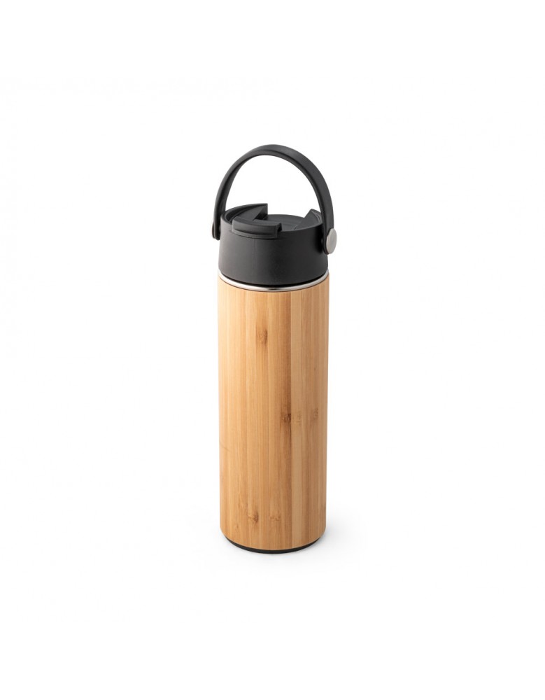 Squeeze em bambu e aço inox  440ml Personalizada - 94257