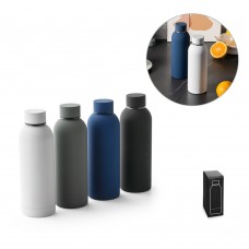 Squeeze em aço inox com acabamento em borracha 550ml Personalizada - 94603