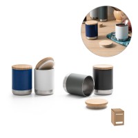 Copo em aço inox tampa de bambu 370 ml Personalizado - 94661