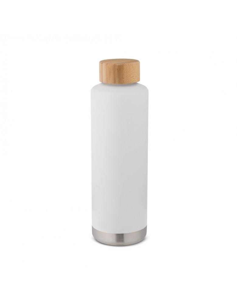 Squeeze em aço inox com tampa de bambu  640 ml Personalizada - 94662