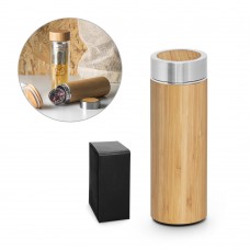 Squeeze em bambu com e infusor para chá 430 ml Personalizado - 94683