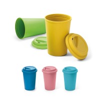 Copo para viagem fibra de bambu e PP 450 ml Personalizado - 94691