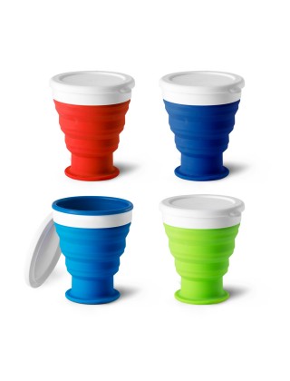 Copo de viagem dobrável em silicone 400 ml Personalizado - 94695