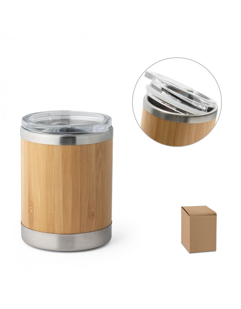 Copo de bambu e aço inox 350 ml Personalizado - 94761