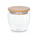 Copo  em vidro tampa de bambu 250 ml Personalizado - 94766