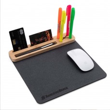 Mouse Pad com  Porta Canetas;, Porta Cartões e  Apoio para Celular personalizado -MP350