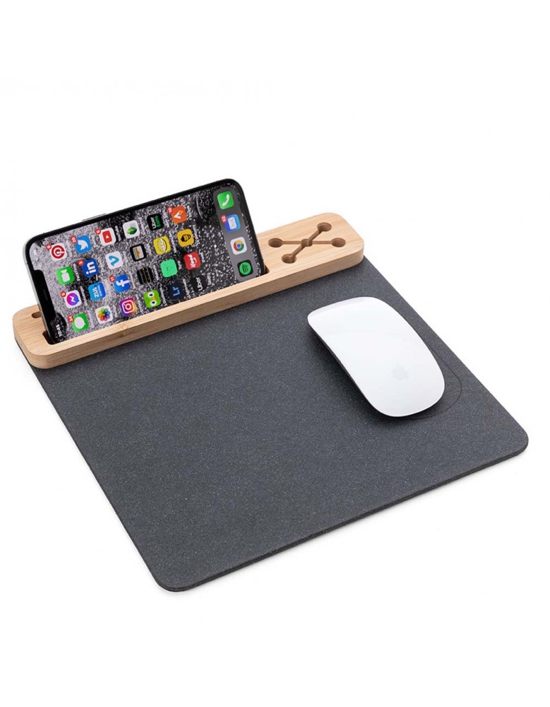 Mouse Pad com  Porta Canetas;, Porta Cartões e  Apoio para Celular personalizado -MP350