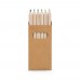 Caixa de cartão com 6 mini lápis de cor Personalizado - 51750