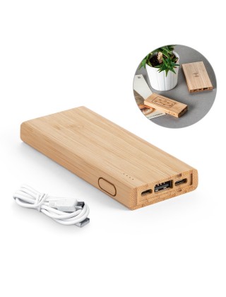 Carregador Portátil / Power bank Bambu personalizado - 57915