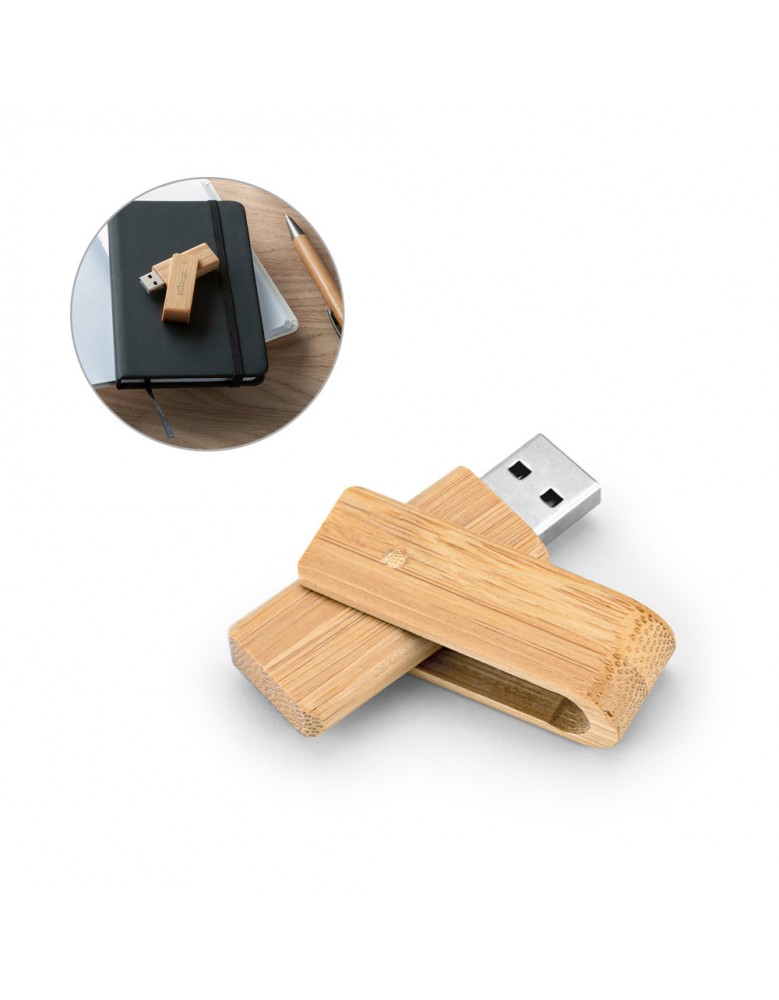 Pen drive 8GB em bambu Personalizado - 97539