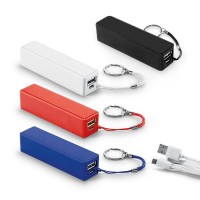 Carregador Portátil / Power bank com cordão e argola personalizado - 97941