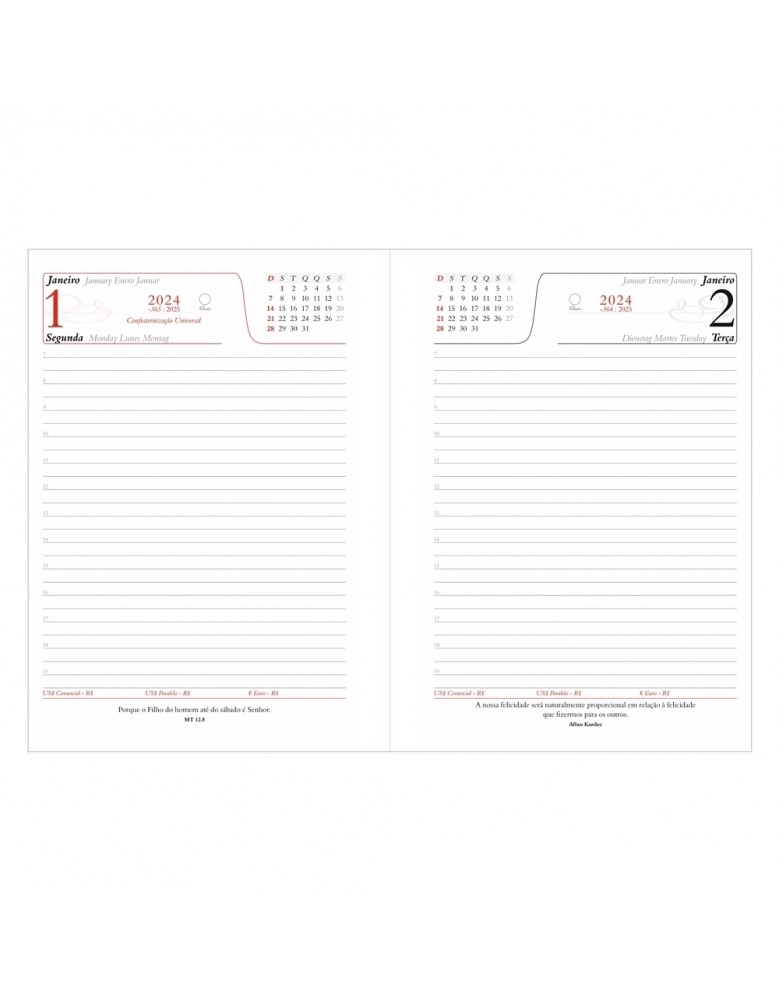 Agenda Diária 2025 Personalizada - 12293