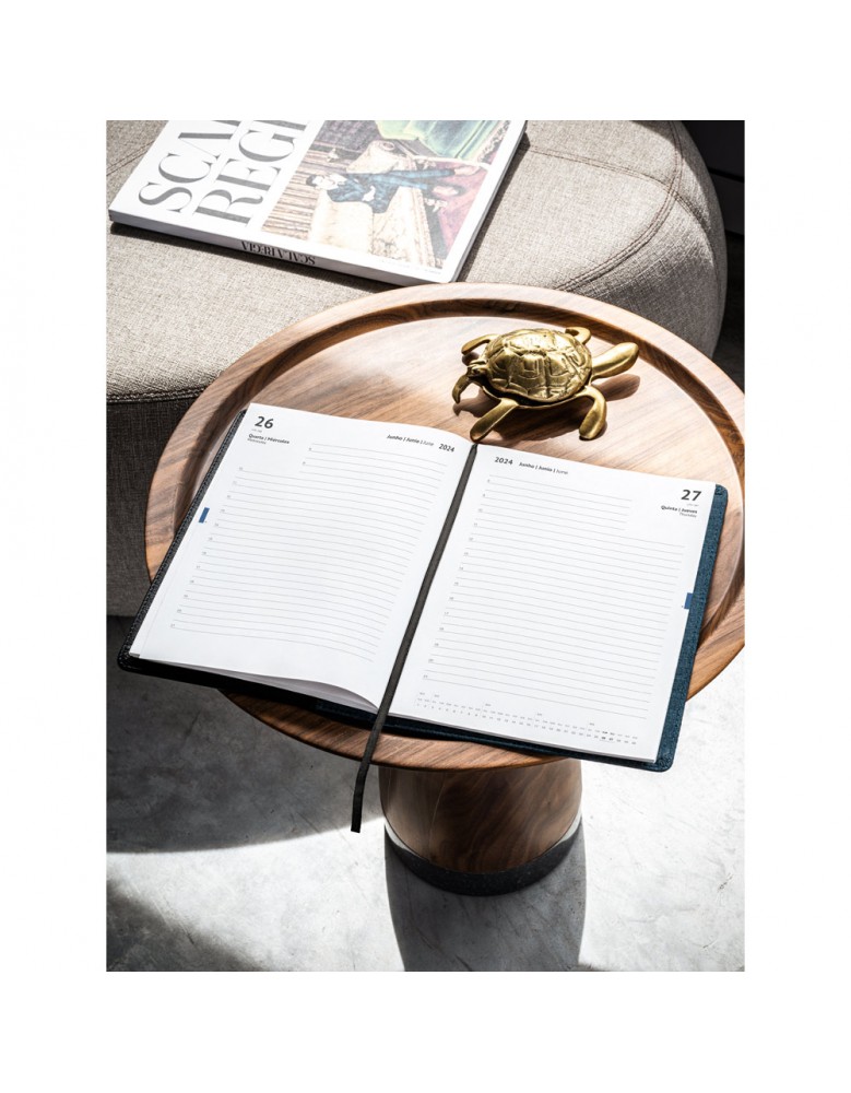 Agenda A5 Capa  rPET e PU reciclado Personalizada  - 66088