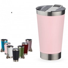 Copo Térmico 500ml com Abridor Personalizado Outubro Rosa -18645L-1